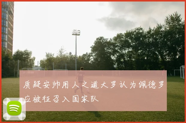 质疑安帅用人之道大罗认为佩德罗应被征召入国家队